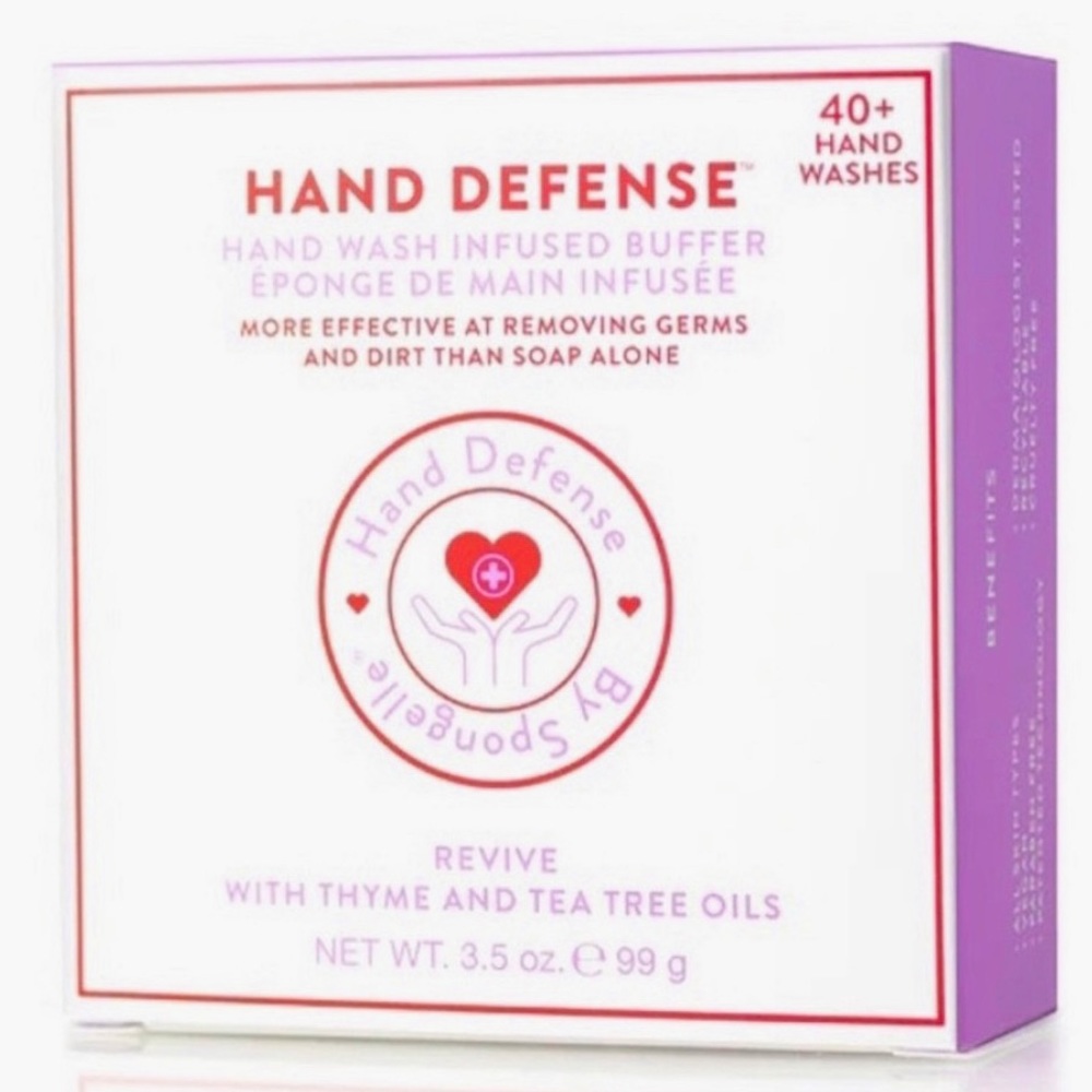 NIB- Spongelle Hand Defense Hand Wash Infused Buffer Thyme & Tea Tree Oil